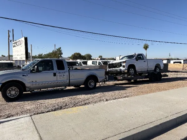 MYS Transportation truck and trailer, side view
